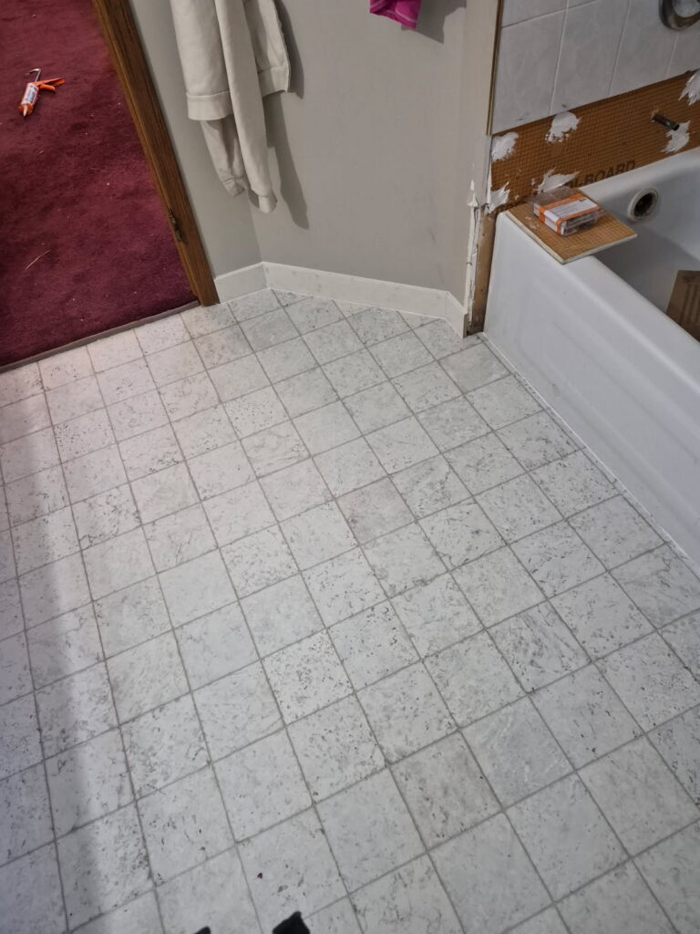 Water Damage On Bathroom Floor with Mold project photo 7